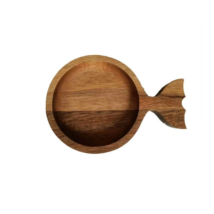 Resin Art - 1 x Acacia Wood Fish Tail Coaster Plate