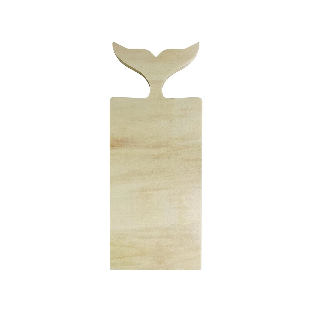 Resin Art - Wooden Plywood Extra Large Rectangle Charcuterie Board with Fish Tail Handle 50cm x 20cm 1.9cm x 1