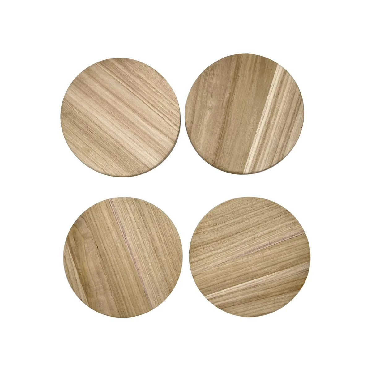 Resin Art - 4 x Wooden Paulownia Coaster Set