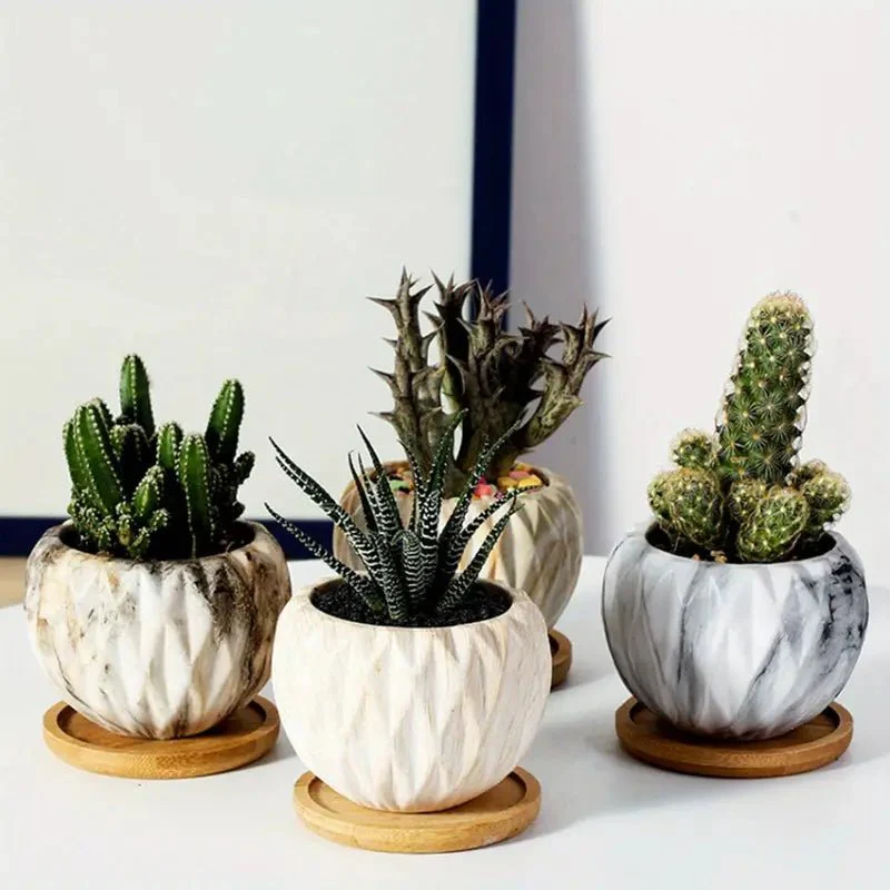 Resin Art - 1 x Bamboo Round Coaster with Grooved Edge