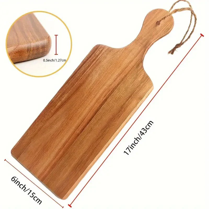 Resin Art - 1 x Acacia Wood with Handle Chopping Board 43cm